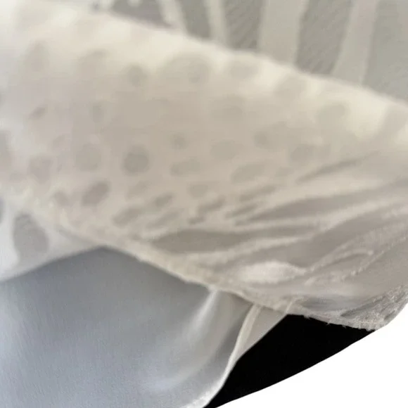 White House Black Market Feminine Romantic Ruffle Long Sleeve Lined Blouse S - Picture 9 of 15